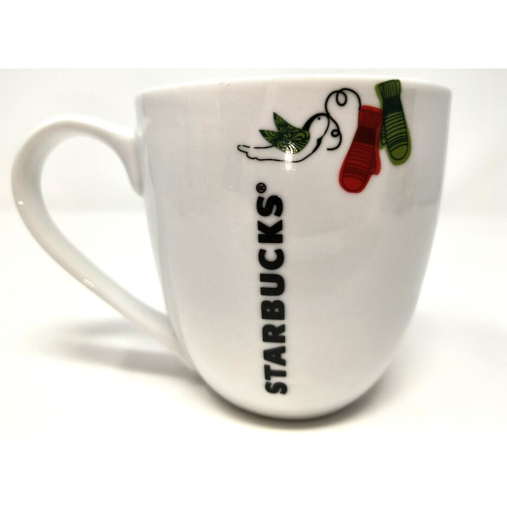 Starbucks 2011 Christmas Holiday Mittens Peace Dove 13oz Coffee Mug Cup